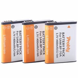 Sajygv Probty 3x BP 70A BP 70A Bp70a Oppladbart Li Ion batteri For Samsung Pl80 Pl90 Pl100 Es70 SL50 SL600 St30 St60 St65 Tl105 Wp10