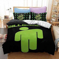 Billie Eilish Signature 3-osainen vuodevaatesetti, jossa on korkealankainen pussilakana ja tyynyliinat Malli V820 135x200cm 53x78in