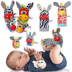 Vauvan lelut 0 6 12 kuukautta Söpöt pehmoeläimet Vauvan helistinsukat Ranne Vauvan helistimet Vastasyntyneet lelut Tee ääniä Vauvoille DD081 2kpl r...