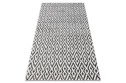 RugsX Moderne tæppe MUNDO E0621 geometrisk udendørs beige / sort 180x270 cm