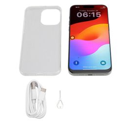 I15 Pro Max lukitsematon älypuhelin: 6.61" FHD, 12 Gt RAM-muistia, 256 Gt, 24 megapikselin kamera, 5G, harmaa