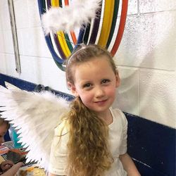 Angel Wings og Halo Adult White Angel Wings For Kids Christmas hvit