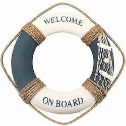 Pelastusrengas-30cm sinivalkoinen vetoverkko