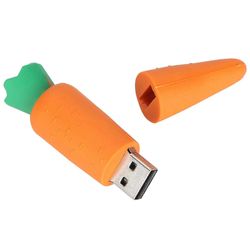 USB-muistitikku sarjakuva tyylikäs porkkana muoto ulkonäkö kannettava tallennusmuistitikku128GB