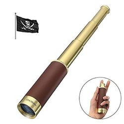 Xceedez Utforsk havene med Retro Pirate Telescope - 25x30 Pocket Monocular, sammenleggbar design