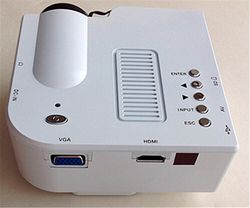 Ruili Bærbar miniprojektor Hd1080p Home Multimedia Led Mini Theater Projektor 110v 220v Hvid