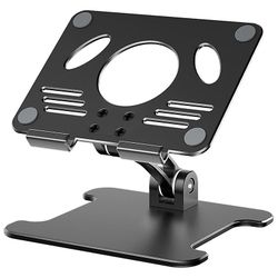 Desktop Tablet Stand Dual Axises Design Justerbar Smartphone Holder Tabletter Tegnestativ Sort