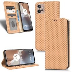 Kompatibel med Motorola Moto G32 Premium Pu skinn flip folio veske med kortspor magnetisk lukking deksel Beige