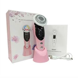 Zhiyi 7 in 1 kasvojenkohotuslaitteet Rf Mikrovirta ihon nuorentaminen Kasvohierontalaite Valoterapia Ikääntymistä estävä ryppyjen kauneuslaite