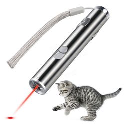 Qian Pt-31 Usb genopladelige Pet Legetøj Cat Uddannelse Legetøj Laser Pointer med Led Lommelygte