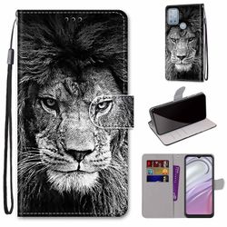 Foxdock Sag til Motorola Moto G30/ G20 / G10 Creative Mønster Tui magnetiske kort holder tegnebog - Lion