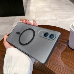 OnePlus Nord CE4 Lite 5G -magneettikotelolle, joka on yhteensopiva MagSafe Himmeä PC-puhelimen kuoren kanssa Camerilla Monivärinen Transparent Black