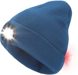 Xqday Hue med lys og rødt advarselslys. Genopladelig led tændt hue rød