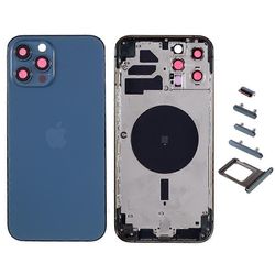 iPhone 12 Pro Max -takaakun kotelon kansi + keskilevyn runko + sivupainikkeet, EU-versio Monivärinen Pacific Blue