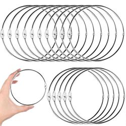 15 kpl 4 tuuman irtolehtien kansiorenkaat metallipaperirenkaat erittäin suuri nikkelöity teräskirja Keych Hopea