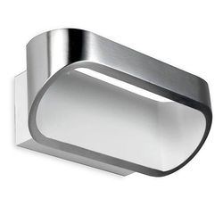 LEDS-C4 Lighting LED'er C4 oval LED 1 Lys op og ned Lille væglampe hvid, børstet aluminium
