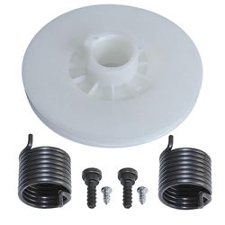 Käynnistyspyörä ja ohjainjousisarja Husqvarnalle 340 345 350 435 440 445 450 ruuveilla varustettu moottorisaha korvaa 537423201