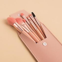 8 stykke børste sæt professionel makeup børste øjenbørste øjenbørste børste børste sæt - Opbevaring taske inkluderet Pink 2pcs