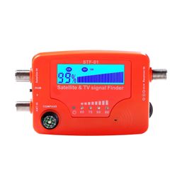 2 i 1 satellit- og tv-signalfinder LCD Digital satellitfinder bærbart tv-antennesignal orange