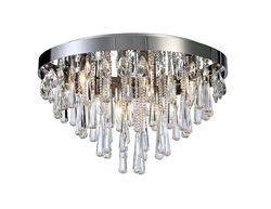 Inspired Lighting Sophia Flush Loft 8 Lys E14 poleret Krom, Krystal