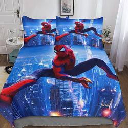 Spiderman 3 kpl setti pussilakana vuodevaatteet setit pehmeä 3D-tulostus elokuvapeitto mikrokuituliina tyynyliinoilla, piilotettu vetoketju suljin ...