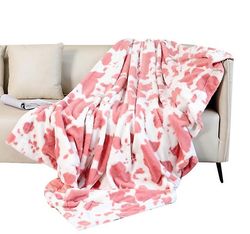 Handuo Super blød sofa tæppe, tv-seng fuzzy tæppe Pink 160*200cm