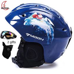 Moon Skiløb Snowboard hjelm Cover Efterår Vinter Voksen Mænd Skateboard Equipment Sports Sikkerhed Ski hjelme med 2 gaver beskyttelsesbriller MTV18...