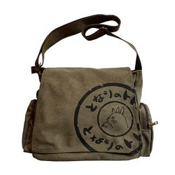 Totoro Lerret Messenger Bag Hær grønn