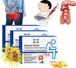 HOH Naturlige urtestyrke hæmoride kapsler, naturlige hæmorrhoid relief kapsler, hurtig hæmoroid behandling for hæmorrhoid ubehag 3-boks