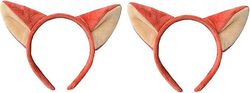 2 stk 13CM rød Pandebånd Fox Ears Hairband Jul fødselsdagsfest Halloween kostume til piger Drenge Voksne
