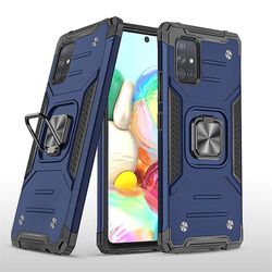 Stødsikker rustning sag for Samsung A10s med støttefod all inclusive dække blå rpc1391