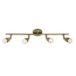 Endon Collection Lighting Amalfi justerbar 4 lys spotlight antikke messing, GU10
