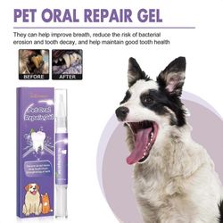 Flye Pet Oral Repair Gel Syväpuhdistus Koiran hampaiden tahrat Suun puhdistus Hoito 5ml Violetti