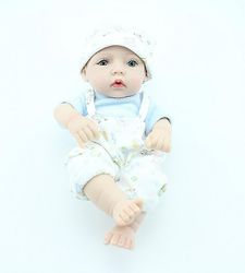 Aoweisia 11 tommer sød nyfødt vinyl silikone realistisk baby dreng gave Multifarve 8CM*8CM*28CM