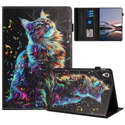 Lenovo Tab M10 HD Gen 2 -kotelokuvioinen nahkainen tabletin kansi, jossa automaattinen lepotila / herätys, kortinpidike Monivärinen Style A
