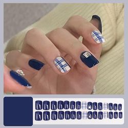 Bærbar negle patch aftagelig blød negle patch gelé lim færdig søm patch wearable nail patch Gå i regnen