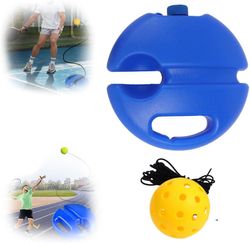 Lisade Pickleball Trainer med streng og 40 hull Pickleball Ball gul