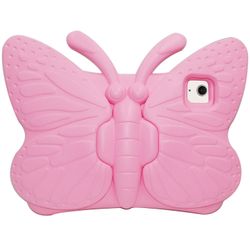 IPad Air 11 (2024) -kotelolle perhostyylinen tuki jalusta EVA-tabletin kansi - vaaleanpunainen