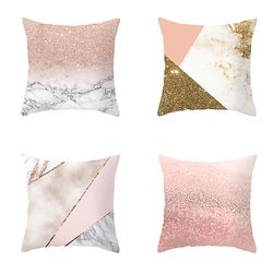 Marmor serie dekorative pudebetræk Pink pudebetræk 1