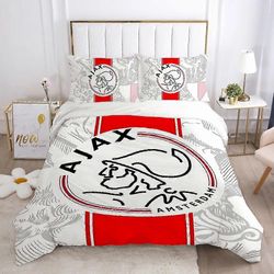 v317 lakanat karhunpäällinen kaksinkertainen peitto vuodevaatteet vuodevaatteet setti peitto FC A-ajaxs päällinen kuningatarpeittosarjat peittotyyn...