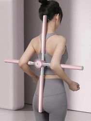 Asennon korjaaja aikuisille lapsille, joogavartalotikut asennon korjaimelle, joogatikkujen venytystyökalu vaaleanpunainen