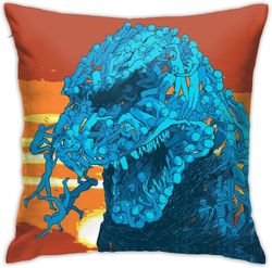 Mukava ja pehmeä kodinsisustus Godzilla-tyynyliina, sohva toimistoauton tyynyliina 18"x18"