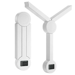 Erittäin tarkka taitettava ruokavaaka, digitaalinen keittiövaaka LCD-näytöllä, ruokavaaka terveellisen saannin mittaamiseen Valkoinen