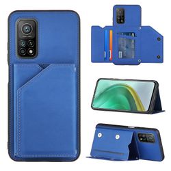 Gangxun Sag For Xiaomi Mi 10t/10t Pro Vintage Cuir Cover Læder sag Kofanger - Bleu