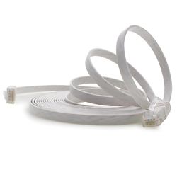 1m - 1 stk - Cat.6 fladt kabel Cat6 Ultra Cat6 patchkabel 1000 Mbps Gigabit Lan Rj45 Micro kompatibel med Cat5 Cat56 Cat6a Cat