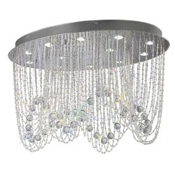 Inspired Lighting Camilla Loft Oval 12 Lys poleret Krom, Krystal