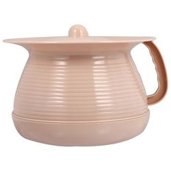 Matkakontti Yöpöytä Potties Ämpäri Kannettava Bedpan Travel WC Pissa seisoo Vaaleanpunainen 21X21X13.5CM