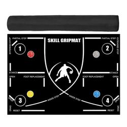 Agility Footstep -harjoittelumatto, kannettava liukumaton koripalloharjoittelualusta 120 x 86 cm, äänetön harjoitusväline