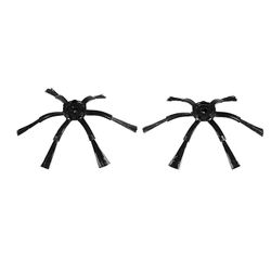 2pcs 6 arms sidebørster til Xiaomi / roborock S50 S51 S55 Robot støvsuger børster dele Tilbehør Side Brush (sort)