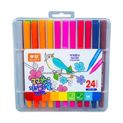 Venalisa 221 Medium Color Soft Pen Akvarel Pen Vaskbar Color Pen Sæt Pen til børnetegning 24farvet